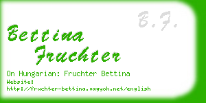 bettina fruchter business card